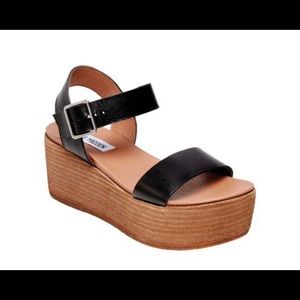 Steve Madden Heated Open Toe Platform Wedge Sandal Women's size 10